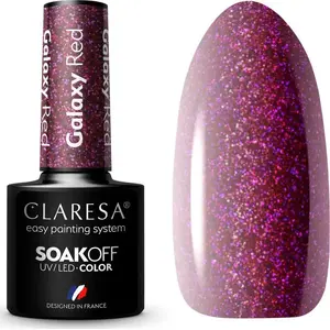 Hybrid nail polish Claresa Galaxy Red 5 g — nail colour, 5 g