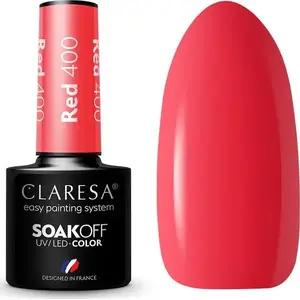 Claresa Soak Off UV/LED hybrid nail polish, shade Red 400, 5 g