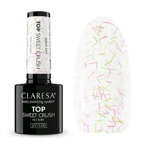 Claresa UV/LED Top Coat Sweet Crush No Wipe hybrydowy 5 g