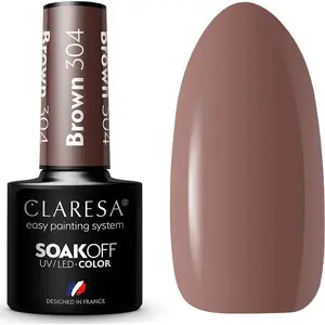 Nail polish hybrid Claresa Soak Off UV/LED Brown 304 5g