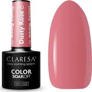 Гибридный лак для ногтей Claresa Dusty Rose 6 – 5 г, гибридный лак Claresa