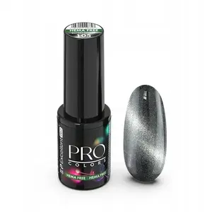Гибридный лак для ногтей Cosmetics Zone EXCELLENT PRO Pro Colors Hema Free Cat Eye 105 Silvery Eclipse 7 г