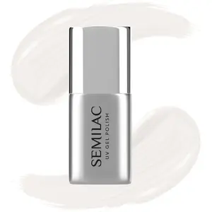 SEMILAC Top No Wipe Milky 7 ml — pārklājums hibrīdajiem nagu lakām bez lipīga slāņa