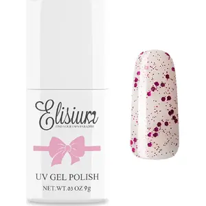 Gēla lakas Elisium 099 Glitter Joy 8 ml — hibrīdais nagu lakas Elisium