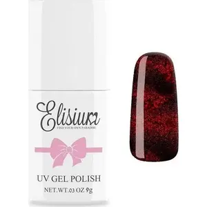 Hibrīda UV želejas nagu laka Elisium 116 Redlicious 8 ml