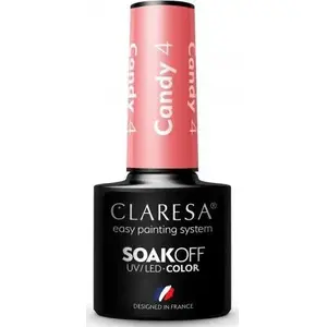 Hybrid nail polish Claresa Soak Off UV/LED Candy 4, 5 g – hybrid/soak-off manicure