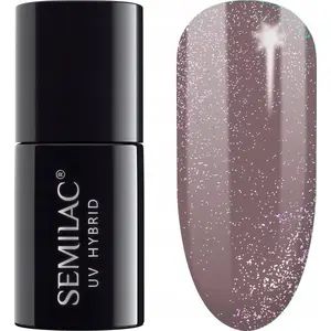 SEMILAC гибридный лак для ногтей 322 Shimmer Dust Brown 7 мл, универсальный