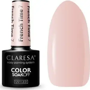 Nail hybrid polish Claresa FRENCH TIME 7, 5 g – hybrid/gel nail lacquer for French manicure