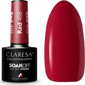 Hybrid Nail Polish Claresa CLARESA RED 418 - 5 g, hybrid/gel lacquer, color Red 418