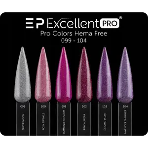 Hibrīdais Cat Eye nagu laka Cosmetics Zone EXCELLENT PRO Pro Colors Hema Free 100 Rosy Twinkle 7 g
