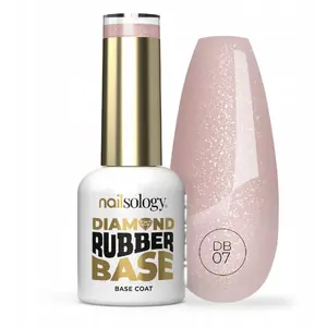 Clavier Diamond Rubber Base hibrīdā kaučuka bāze nagu lakai DB07 Lady Elegance 8 ml