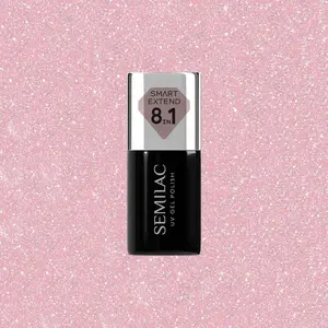 Hibrīdlaka nagiem SEMILAC Smart Extend Glitter Dirty Nude Rose 805 7 ml
