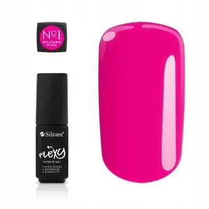 Hibrīda gel lakas nagu krāsa Silcare Flexy Pink Magenta 4,5 g
