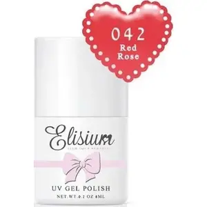 UV Gel Polish Elisium 042 Rose Red 8 ml — hybrid nail polish