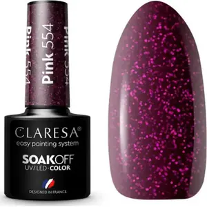 Hybrid Nail Polish Claresa CLARESA PINK 554, 5 g bottle