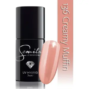 Nail polish SEMILAC 136 Creamy Muffin 7 ml — color nail lacquer, UV/LED gel polish