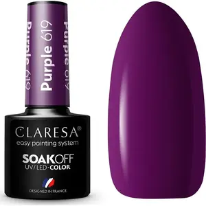Claresa Soak Off UV/LED hybrid nail polish 619 purple 5 g