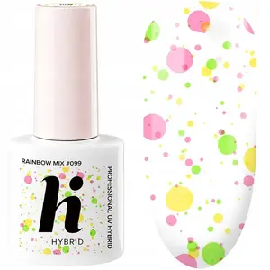Hybrid nail polish HI HYBRID Pop #099 Rainbow Mix 5 ml - hybrid lacquer, color mix