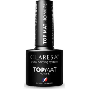 Claresa top coat CLARESA_Top Mat No Wipe — matte no-wipe hybrid nail polish top, 5 g