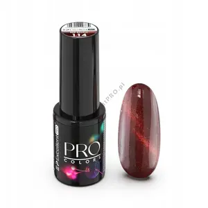 Cosmetics Zone EXCELLENT PRO Pro Colors Cat Eye hybrid nail polish 114 Red Bauble 7 g