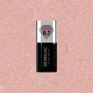 Hybrid Nail Polish SEMILAC Smart Extend Glitter Soft Beige 804, 7 ml