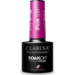 Nail polish hybrid Claresa Soak Off UV/LED Pink 551 5 g by Claresa