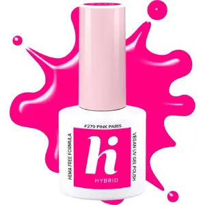 Nail Hybrid Gel Polish HI HYBRID Neon Pink Paris #279 5 ml HEMA-free