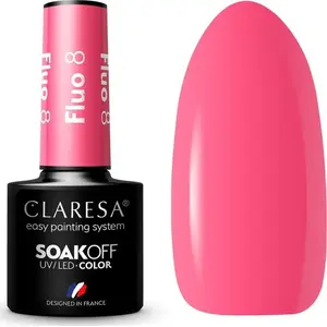 Гибридный лак для ногтей Claresa CLARESA FLUO 8 – 5 г, флуоресцентный гибридный гель-лак