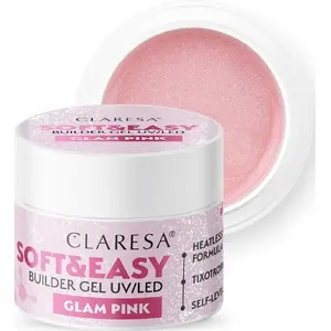 Гель для наращивания ногтей Claresa Soft&Easy Builder — Glam Pink, 12 г