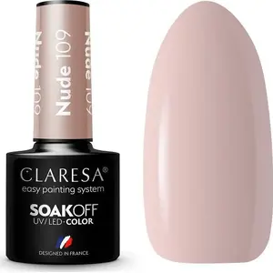 Gel polish Claresa Soak Off UV/LED Nude 109, hybrid lacquer 5 g