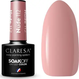 Nail Hybrid Polish Claresa CLARESA NUDE 112 5 g – hybrid/gel polish, natural nude shade