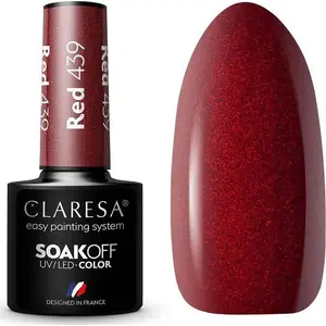 Hybrid Soak-Off Nail Polish Claresa 439 Red 5g – UV/LED Compatible