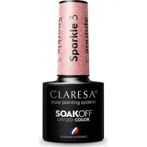 Hybrid Soak-Off UV/LED Sparkle Nail Polish Claresa 3.5 g