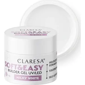 Гель-строитель для ногтей Activeshop Claresa Soft&Easy молочно-белый 45 г