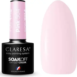 Claresa Soak Off UV/LED Hybrid Nail Polish 504 Pink, 5 g