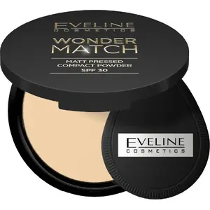 Matējošs kompaktais pūderis Eveline Wonder Match SPF30 02 Medium Beige 8 g