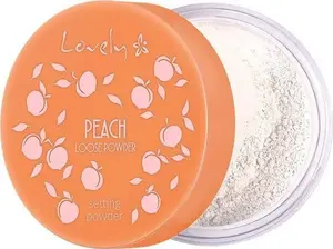 Рассыпчатая пудра для лица Lovely Peach от Lovely, прозрачный персиковый оттенок, 9 г
