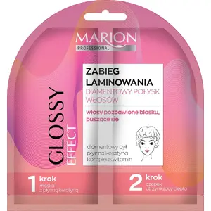 MARION Marion Zabieg laminowania Duo Diamentowy Połysk 20 ml + cap — hair lamination treatment for dull hair
