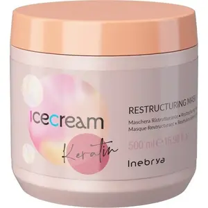 Keratīna atjaunojoša matu maska Inebrya Ice Cream Keratin 500 ml