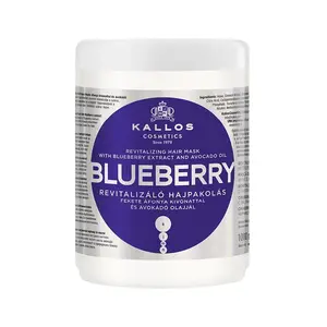 Hair mask Kallos KJMN Blueberry Revitalising Mask 1000 ml for damaged and dry hair, women