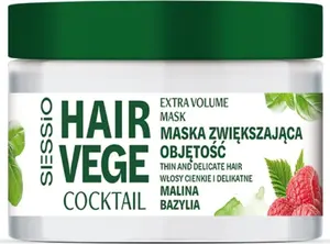 Маска для тонких и нежных волос с эффектом объема Chantal Hair Vege Cocktail — малина и базилик, 250 мл