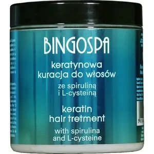 Hair keratin treatment with Spirulina and L-cysteine 250 g, BingoSpa (566)