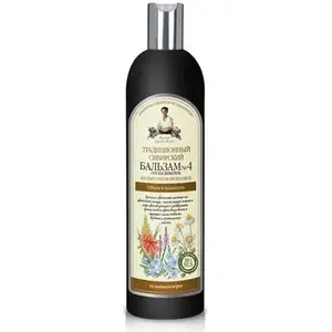 Matu balzams Babuszka Agafia Tradicionālais Sibīrijas Nr.4 — 550 ml, apjomam un vieglumam