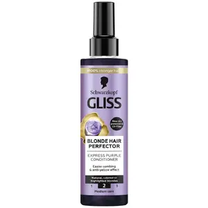 Lietošanai bez skalošanas Gliss Kur Blonde Hair Perfector 200 ml — neitralizē dzeltenos toņus