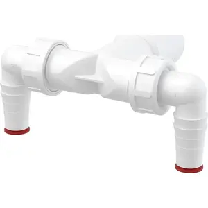 ALCADRAIN double elbow DN40/32 with built-in check valve model P155Z, adjustable 17–23 mm