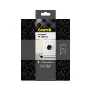 Защитные накладки на пол для мебели Scotch 3M SP92O77, резина, квадратные, чёрные, 4 шт.