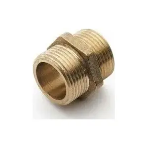 No name coupling nipple for 3/4" hose inlet — straight hose connector
