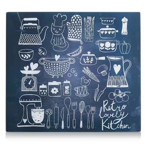 Burner cover ZELLER Lovely Kitchen rectangular glass 560×500 mm