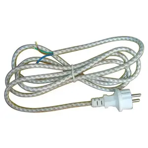 Power cable EMOS S00003, 2.4 m length, white, male connector