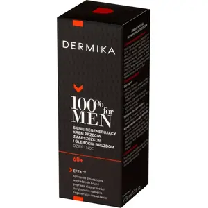 Atjaunojošs pretgrumbu un dziļu rievu krēms Dermika 100% for Men 60+ dienai/naktij 50 ml